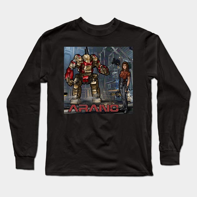 Kamea Arano and her KTO-19 Kintaro Battlemech Long Sleeve T-Shirt by Oswald's Oddities